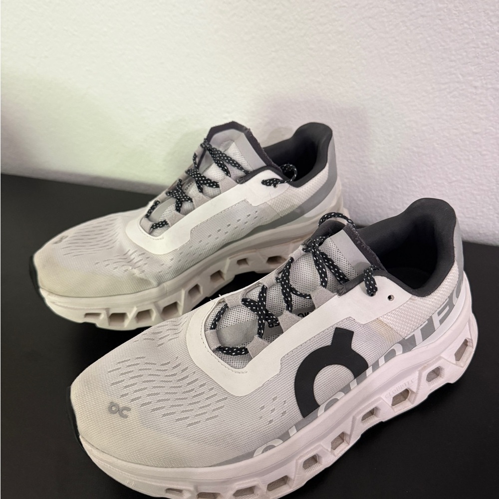 On Running Women's White and Black Cloudrunner Athletic Shoes